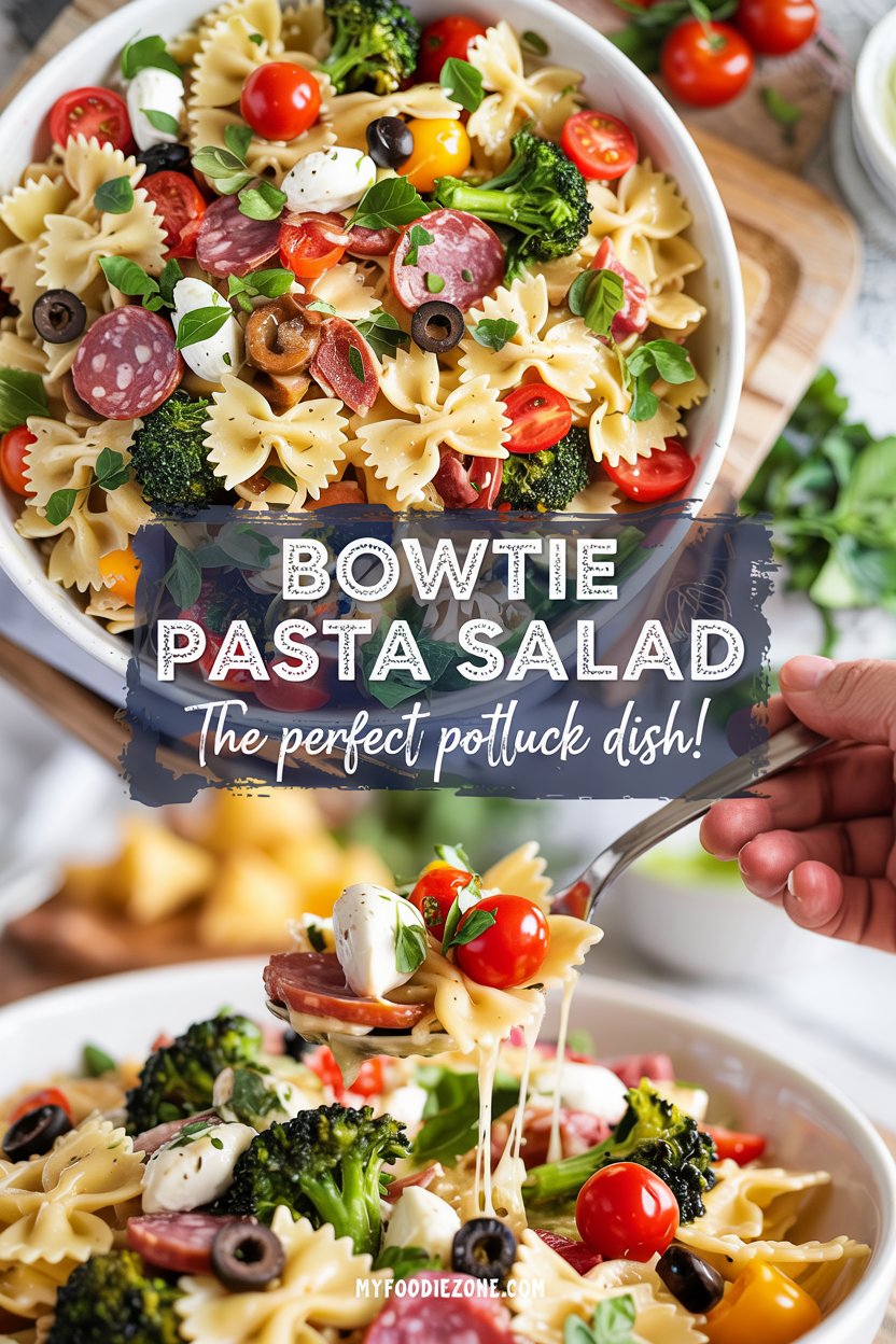 Easy Bowtie Pasta Salad with Italian Dressing