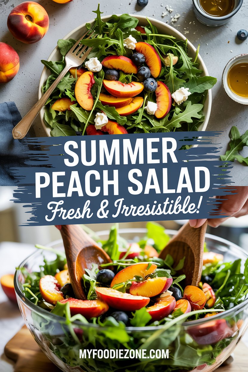 Fresh Peach Salad with Honey Vinaigrette