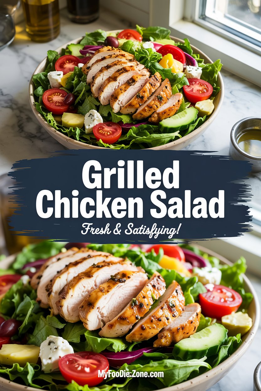 Grilled Chicken Salad with Feta and Kalamata Olives