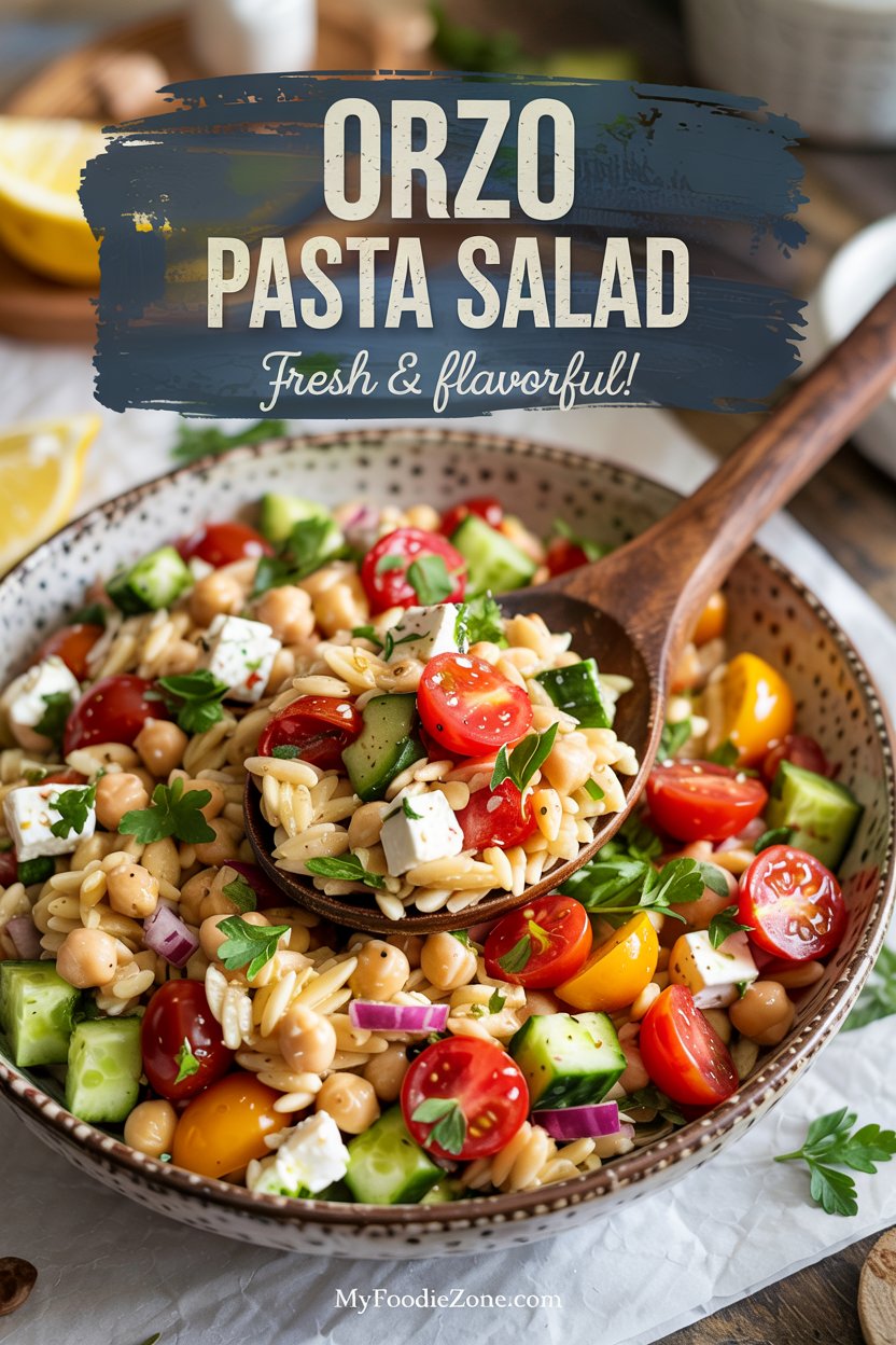 Orzo Pasta Salad with Lemon Vinaigrette