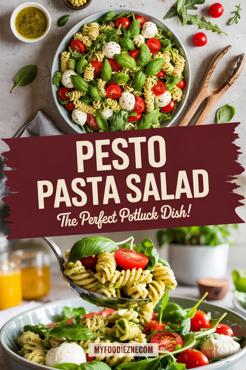 Pesto Pasta Salad with Fresh Mozzarella