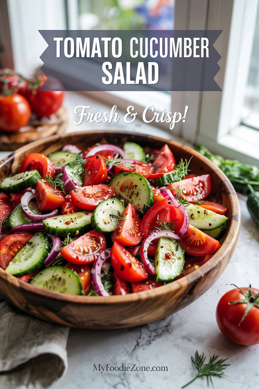 Tomato Cucumber Salad with Fresh Herbs